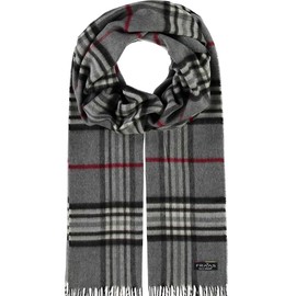 FRAAS Cashmink® Scarf Checked for Men and Women - 35 x 200 cm - Made in Germany - Warm XXL Scarf - Plaid Scarf Softer than Cashmere - Perfect for Winter - grey