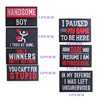 7Pcs Funny Sayings Biker Patches, Handsome Boy Game Day Embroidery