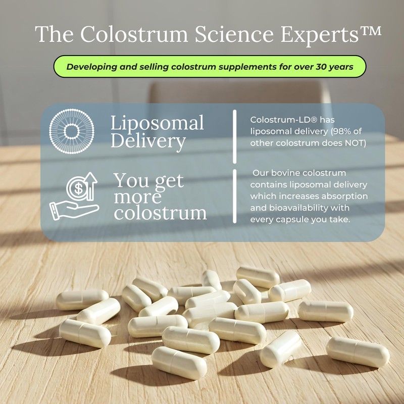Colostrum-LD Colostrum Capsules - 120 Count - Liposomal Delivery