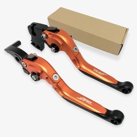 Generic Compatible with KTM Duke 125 200 250 390 RC125 RC200 RC390 Brake Clutch Lever CNC Aluminum Extendable Adjustable Levers Accessories (Orange Black `Black)