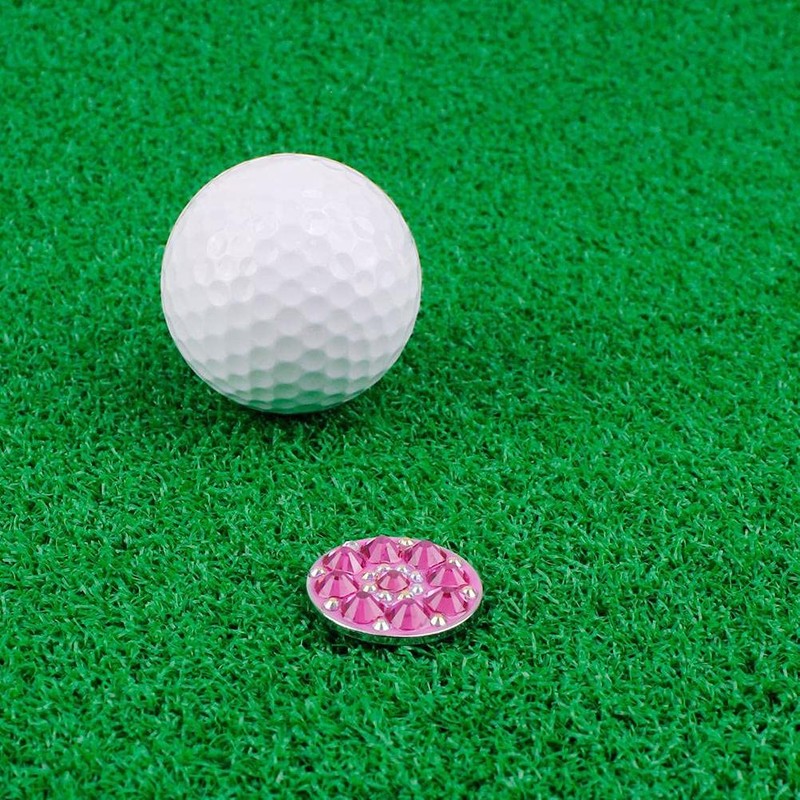Golf Ball Marker Crystal Hat Clip, Lightweight Portable Golf Pendant