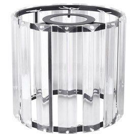 Veemoon Barrel Lamp Shades Crystal Chandelier Lampshade Pendant Ceiling Light Cover Hanging Light Accessories for Island Light Floor Table Lamp Black 12.50CM