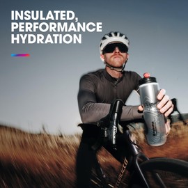 HydraPak | Polar Bottle - Polar Surge Insulated Bike Water Bottle 2-Pack - High Flow, Cycling & Sports Squeeze Bottle (Ascent Silver, 700ml / 24oz)