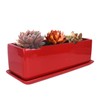 Vencer 14 Inch Rectangular Modern Minimalist Ceramic Succulent Planter Pot