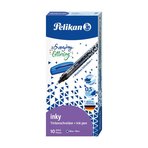 Pelikan Ink Pen Inky 273 Blue Pack of 10 in