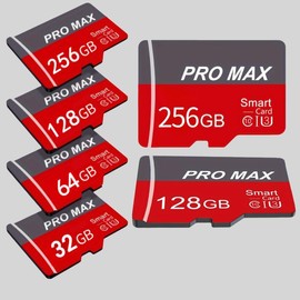 Micro SD Card, 1 Count 512GB/256GB/128GB Micro SD Card, Mini Storage Card for Tablet, Camera & Phone Use:_Red & Gray_256GB