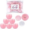 Beauticom 12 Pieces 50G/50ML Pink Frosted Container Jars with Inner