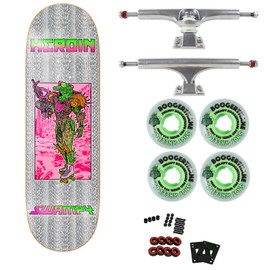 Heroin Professional Complete Skateboard Swampy Hellscape 10" x 32" with Ace Trucks, Snot Wheels, ABEC 5 Bearings, Hardware, and Griptape - Ready to Assemble