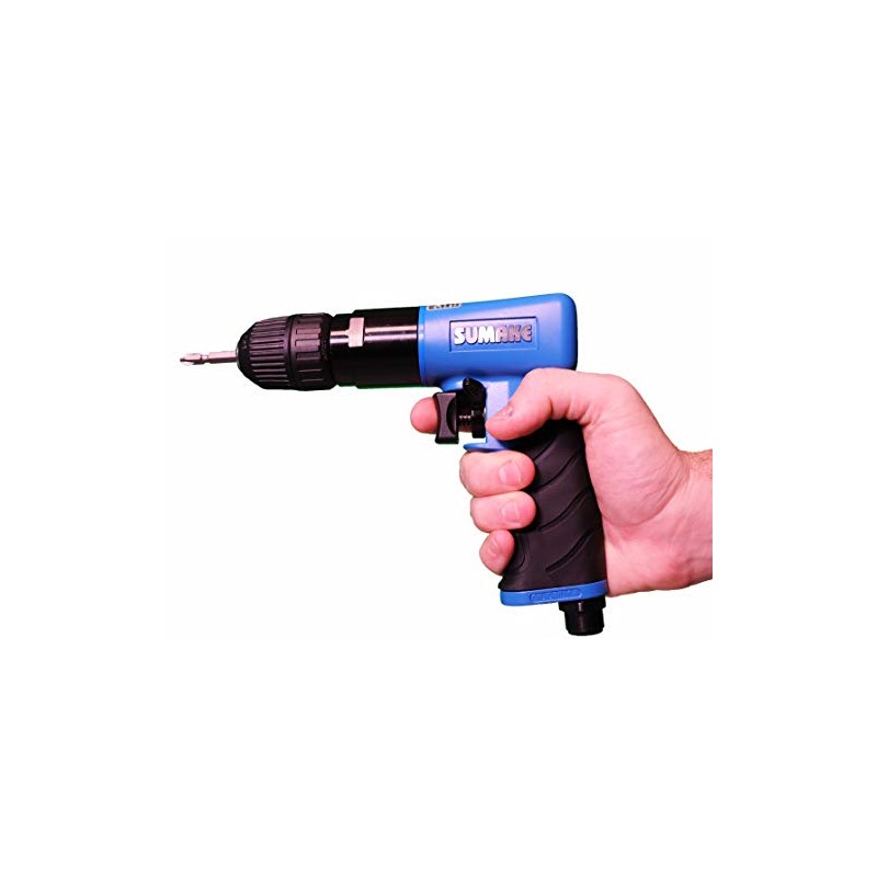 3/8" Air/Pneumatic Reversible Drill, Keyless Chuck, High Tool Power, Pistol