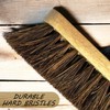 10” Outdoor Yard Broom with Wooden Handle Stiff Bassine Hard