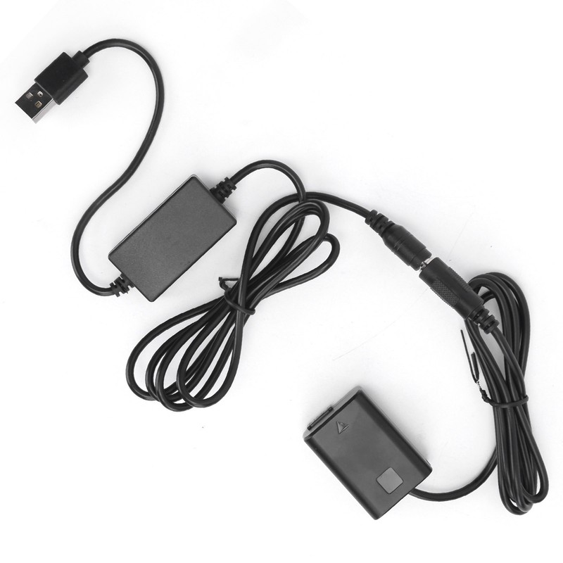NPFW50 Dummy Battery DC Coupler Power Adapter with USB Drive