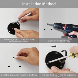 Reagia 3PCS Ceiling Hooks for Hanging Plants, Wall Mount Metal S Plant Hangers with Screws and Anchors for Hanging Plant Baskets, Lanterns, Wind Chimes, Bird Feeder(Gold)