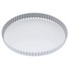 MasterCraft Silver Anodised Fluted Round Flan/Quiche Tin 28cm