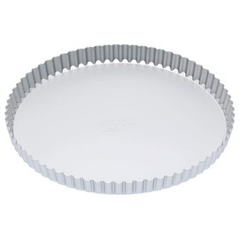 MasterCraft Silver Anodised Fluted Round Flan/Quiche Tin 28cm