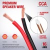 Nilight 50FT 16AWG Copper Clad Aluminum Wire 16/2 Gauge Red