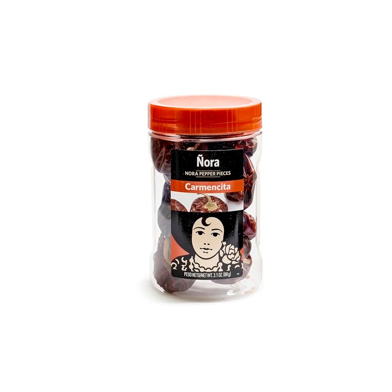 Carmencita. Dried Nora Peppers pieces. Whole Nora Peppers. 88g (3.1oz)