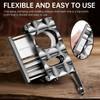 Cigar Cutter Stainless Steel Multifunctional 4-in-1,Cigar V-Cutter Double Blade Guillotine,Straight