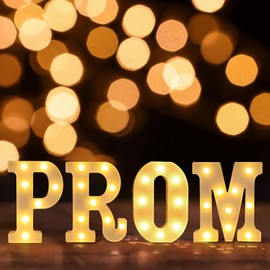 KATOOM 2024 Graduation Party Decorations, 4 Pcs Prom LED Marquee Letter Lights Sign Grad Light Up Letters Class of 2024 Lights Decorations for Wall Table Decor Party Supplies