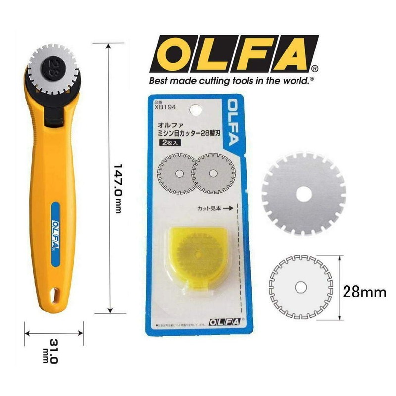 OLFA Perforation Cutter 28 235B / Replacement Blade(28mm) 2 Blades