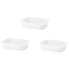 Ikea 800.892.39 Pack of 3 TROFAST Storage Boxes, White; 16.5"