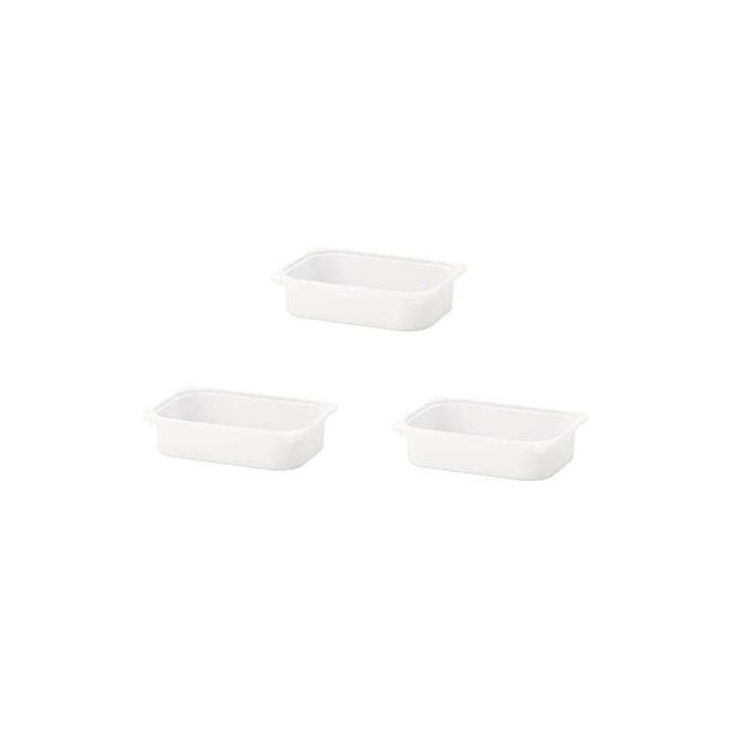 Ikea 800.892.39 Pack of 3 TROFAST Storage Boxes, White; 16.5"