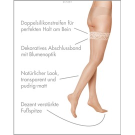 KUNERT Women's MYSTIQUE 20 20 DEN Matt Fine Hold-Up Stockings, Cashmere 0540 (Cashmere 0540), 2.5/3.5