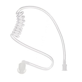 AIMALL 1 Piece Surveillance Acoustic Tube Earpiece for Walkie Talkie, Clear Medical Grade Ear Bud with Shock & Water Resistance, Flexible Replacement Tube for Two-Way Radio Earphones
