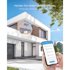 Govee WiFi Water Sensor 3 Pack, Water Leak Detector 100dB Adjustable Alarm and App Alerts, Leak and Drip Alert with Email, Wireless Detector for Home, Basement(Not Support 5G WiFi)