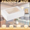 GXFCING 24pcs White Bakery Boxes with PVC Window 9” x