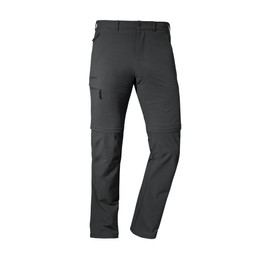 Schöffel Koper1, Pantaloni Flessibili da Uomo con Funzione Zip-off, ad Asciugatura Rapida e rinfrescanti, in Tessuto Elasticizzato a 4 Vie, Nero, 56