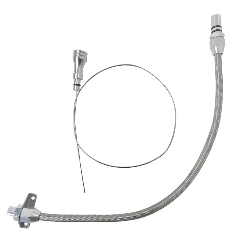 BUTITNOW TH350 TH400 Turbo350 Firewall Mounted Flex Transmission Dipstick TH350/TH400