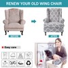 NILUOH Wingback Chair Covers 2-Piece, Armchair Slipcovers for Living Room