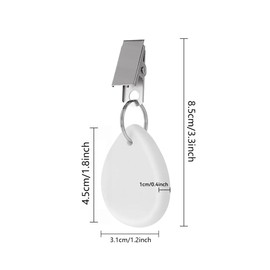 Tablecloth Weights, 8 Pieces Marble Tablecloth Pendants, Tablecloth Weights with Clips for Family Party Camping Wedding Garden Picnic (White)