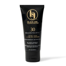 Ultra Sheer Face and Body Sunblock Black Girl Sunscreen SPF30 Moisturizing Daily Facial Primer Non-Greasy Invisible Sun Cream-- 2 fl oz