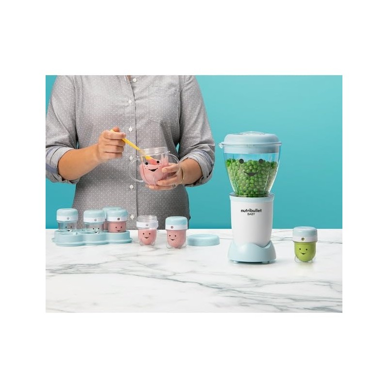 Baby Food Blender Nby10100, Blue/White, Includes: (1) 200 Watt Motor