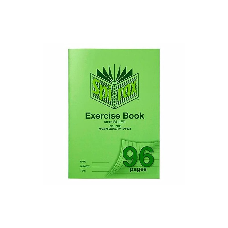 Spirax P108 Exercise Book A4 8Mm 96Pg