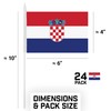 G128 24 Pack Handheld Croatia Croatian Stick Flags | 4x6