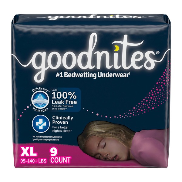 GoodNites Youth Absorbent Underwear X-Large 95 to 140 lbs. 55593,