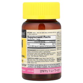 Mason Natural Iron 65 mg - Supports Red Blood Cell Formation, Improves Energy Utilization, Essential Mineral Supplement, 100 Tablets