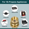 GASPRO 1LB Propane Adapter Fitting, 1''-20 Male Throwaway Cylinder to