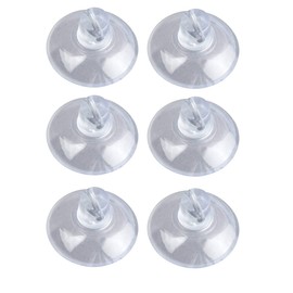 Wenko 4427100100 Mini Suction Hooks Set of 6 Transparent