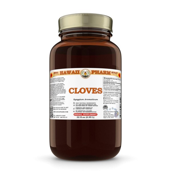 Hawaii Pharm Cloves Extract, Tincture for Antioxidant Support, Promotes Bone