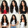 Black Clip in Wavy Hair Extension for Women Add Length(5Pcs