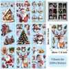Fassory 9 Sheets 120 Pcs Christmas Window Stickers, Reusable Static