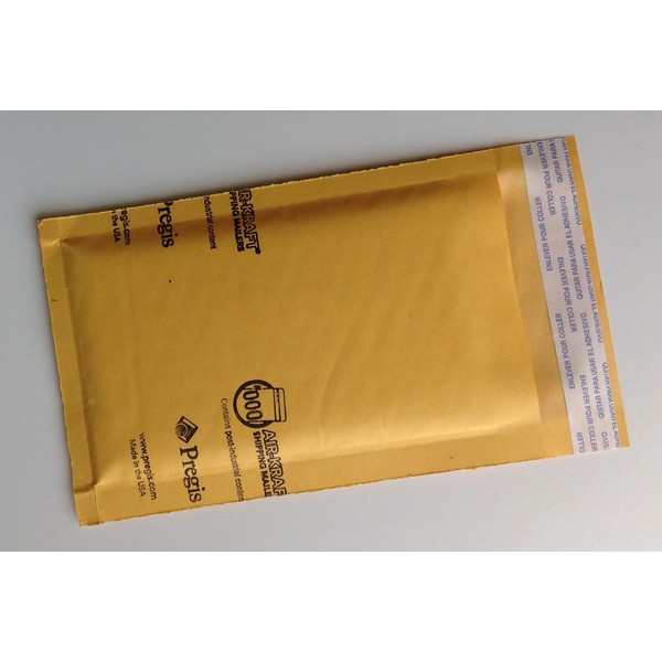 AIR-Kraft Air-Cushioned/Kraft Self-Seal Bubble Mailers, Size 000 (74395), 4" x