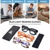 JM 3 Pack Square Reading Glasses, Blue Light Blocking Computer