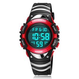 Children's Digital Watch, Waterproof, Boys, Sports Watch, For Boys, Multi-functional, 164.4 ft (50 m) Waterproof, LED Display, Alert, Stopwatch, Date/Week, Outdoor, Girls, Boys, School Entrance