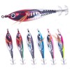TingHaoO 6Pcs Luminous Squid Jigs Hook Shrimp Lures Baits Hard