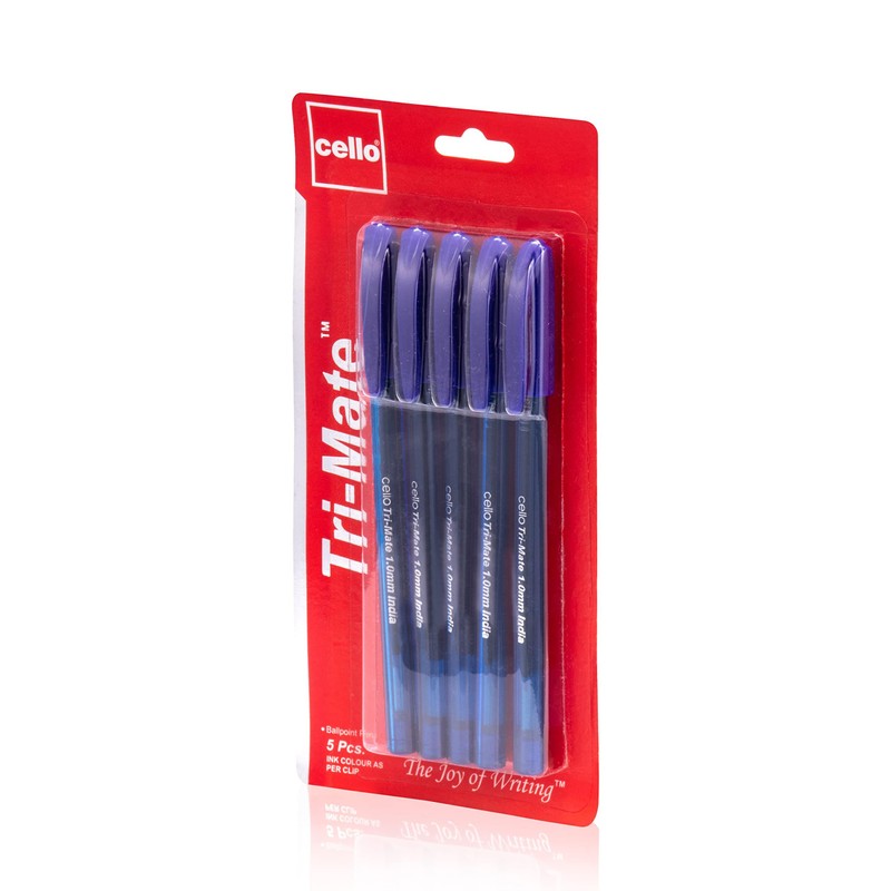 Cello Ballpoint Pens, Tri-Mate Medium Point Biros Multipack Pens |