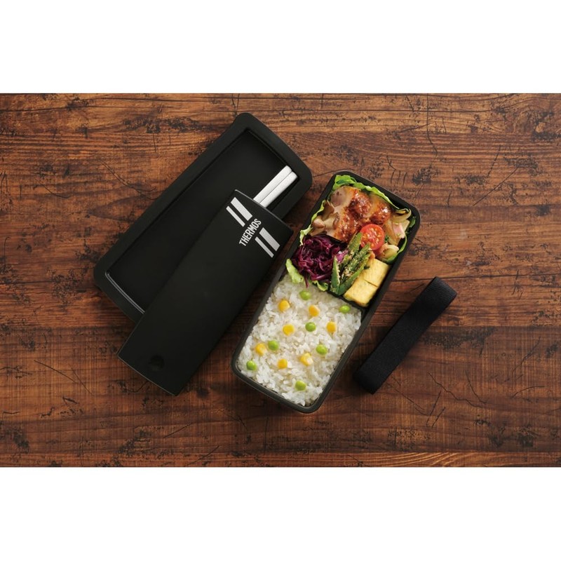 Thermos DJS-701 BKSL Lunch Box, Fresh Lunch Box with Chopsticks,